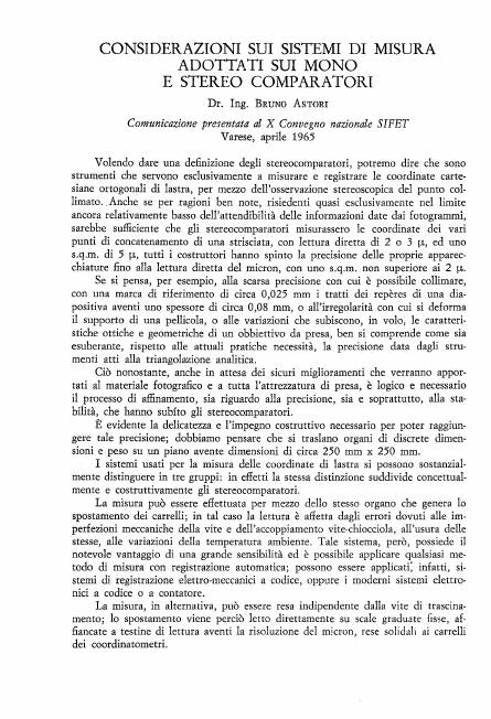 Copertina articolo #10 Bollettino SIFET ANNO: 1965 n.2